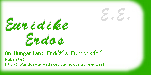 euridike erdos business card